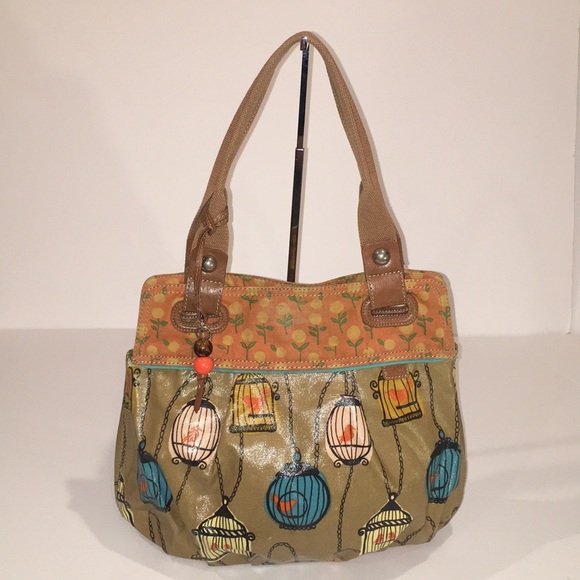 FOSSIL Key•Per birdcage canvas/coated canvas bag - Picture 2 of 8